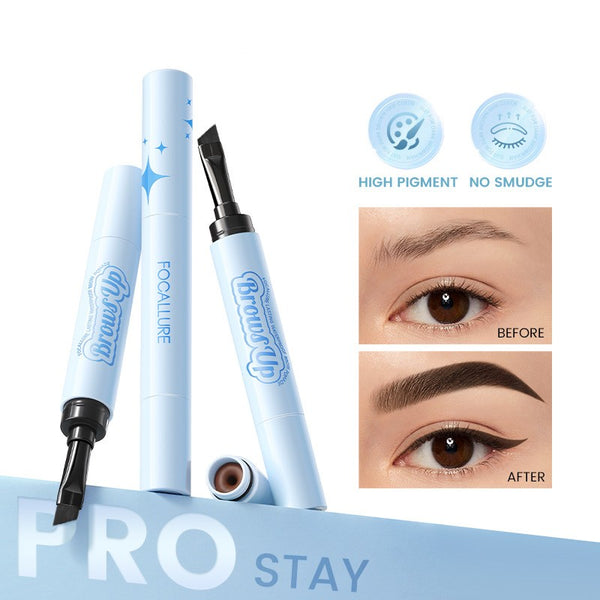 2-in-1 3D Eyebrow Gel Cream  Eyeliner Pencil 3 Colors Waterproof Long-lasting