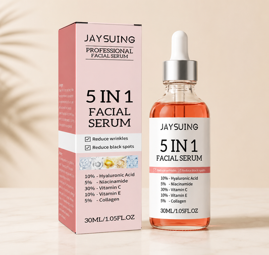 Facial Serum Moisturizing Skin Anti-wrinkle Firming Fade Spots 5-in-1 Facial
